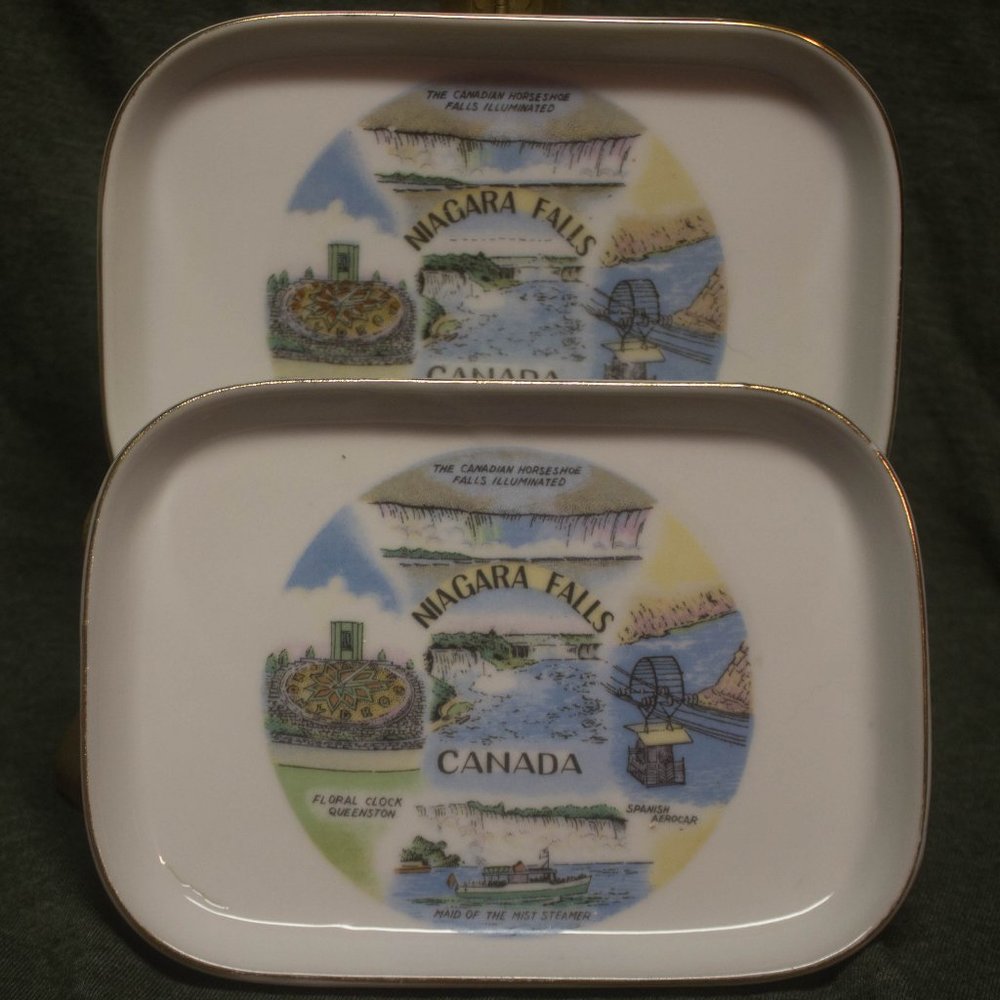 Two Niagara Falls Trinket Dishes